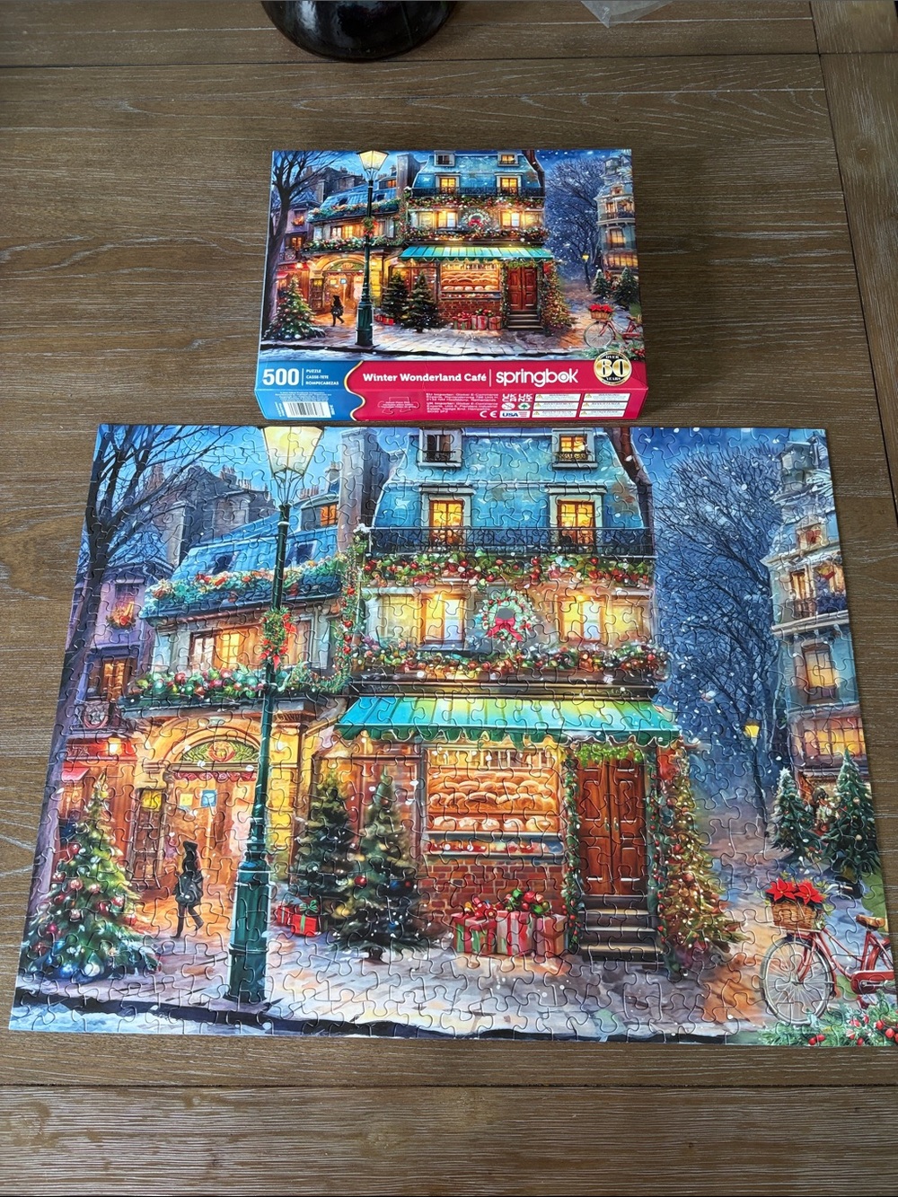 Springbok 500 piece Winter Wonderland Cafe puzzle